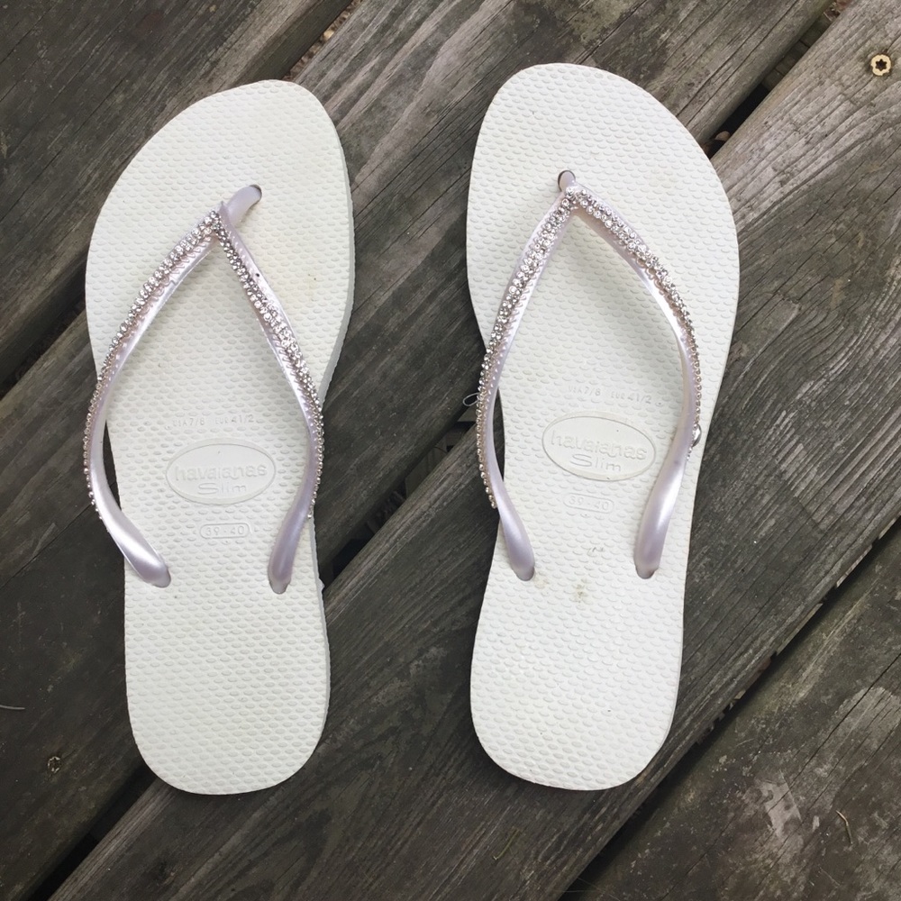 Havaianas Swarovski Crystals Slim Flip Flops